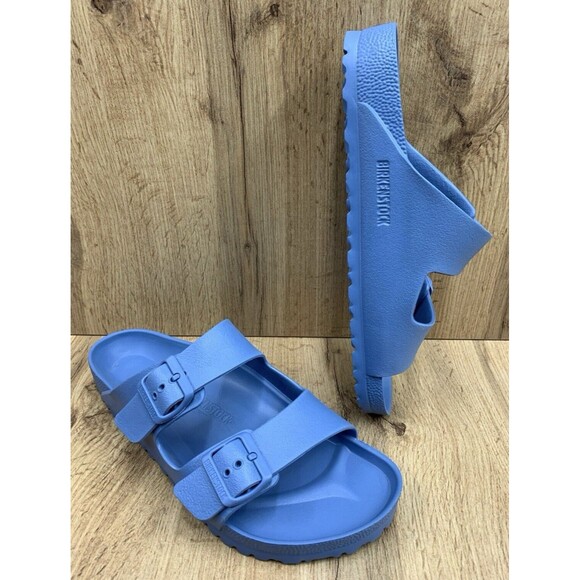 Birkenstock Arizona Sandals Men M8 Women L10 Sky Blue Authentic Made In Germany - Picture 1 of 16